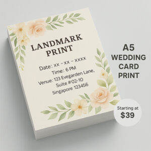 A5 Wedding Card Print