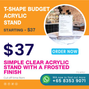 T-Shape Budget Acrylic Stand