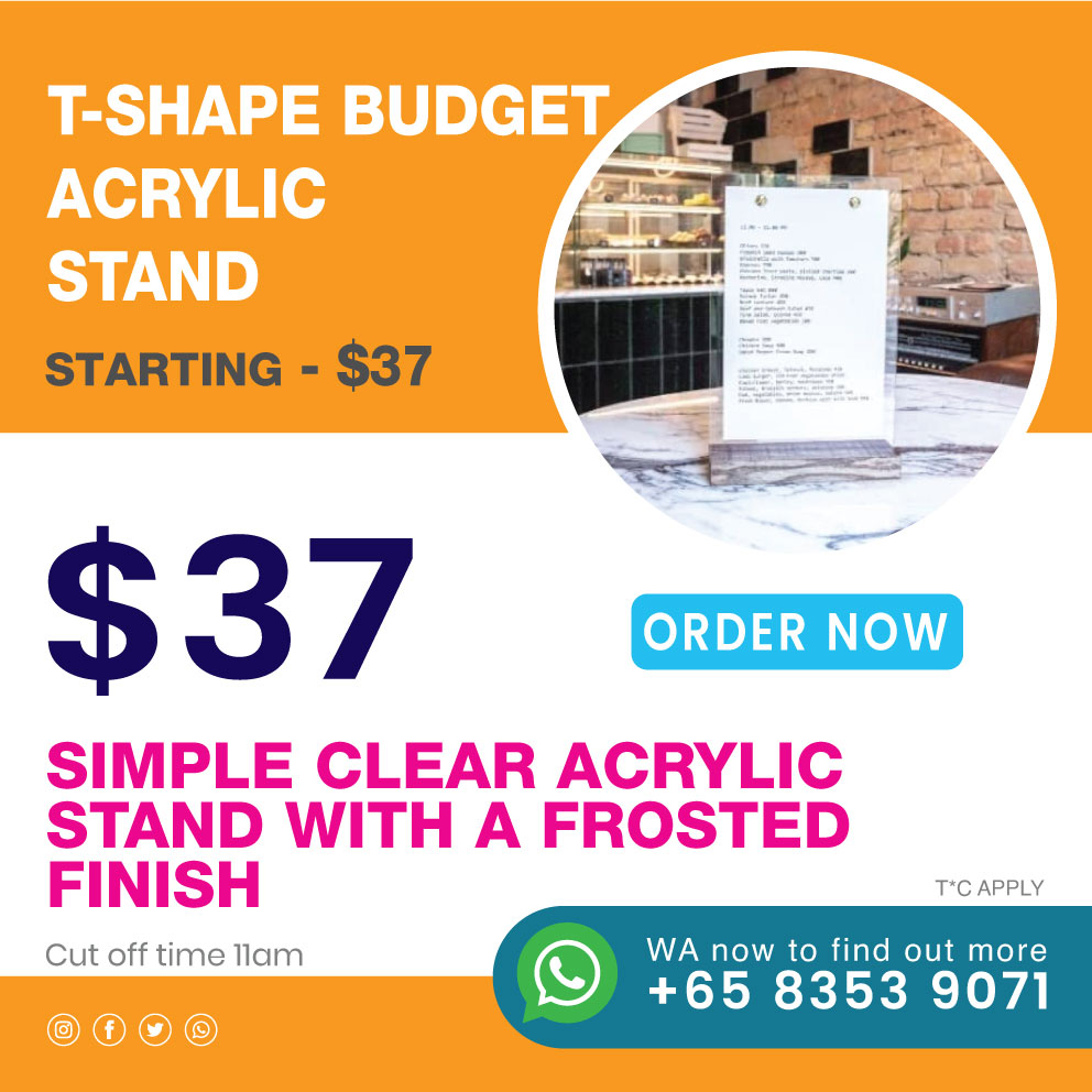 T-Shape Budget Acrylic Stand