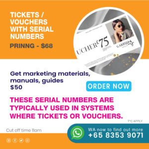 Tickets / Vouchers with Serial Numbers