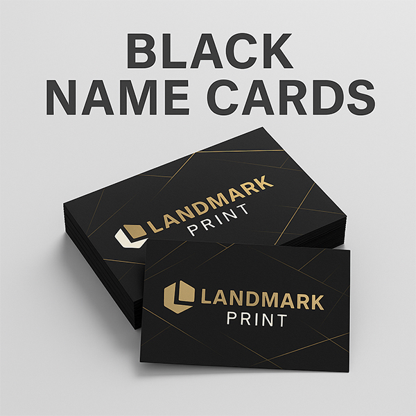 Black Name Cards
