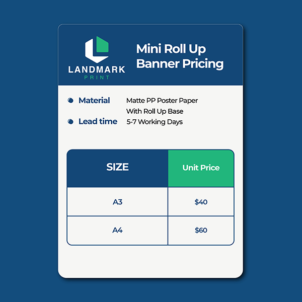 Mini Roll Up Banner