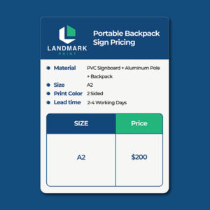 Portable Backpack Sign