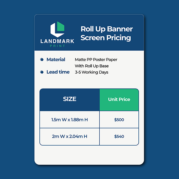 Roll Up Banner Screen