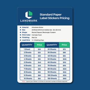 Standard Paper Label Stickers